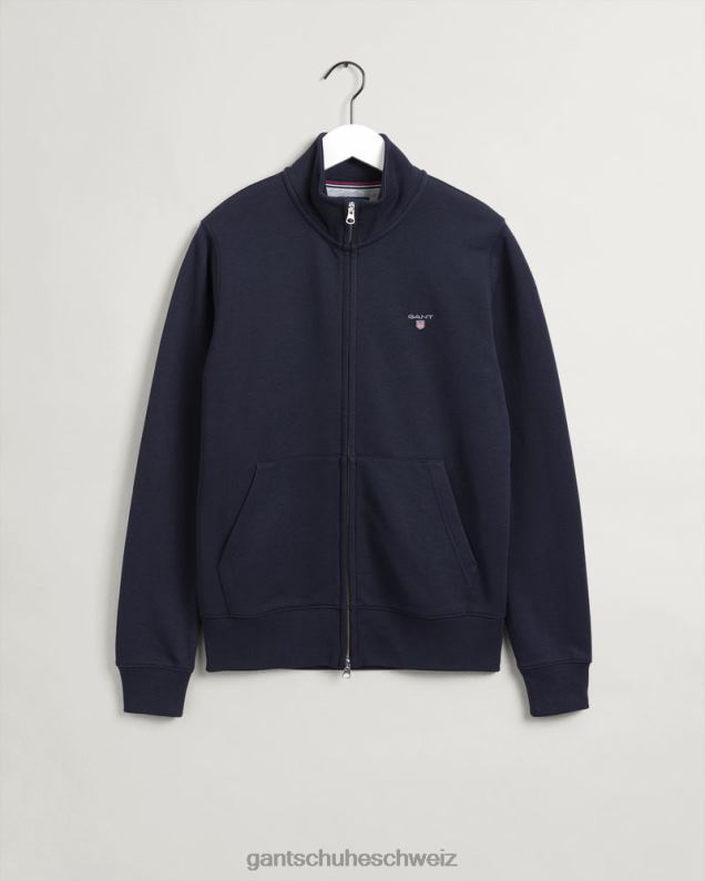 Männer Original-Cardigan mit durchgehendem Reißverschluss 0LP6X278 GANT Abendblau