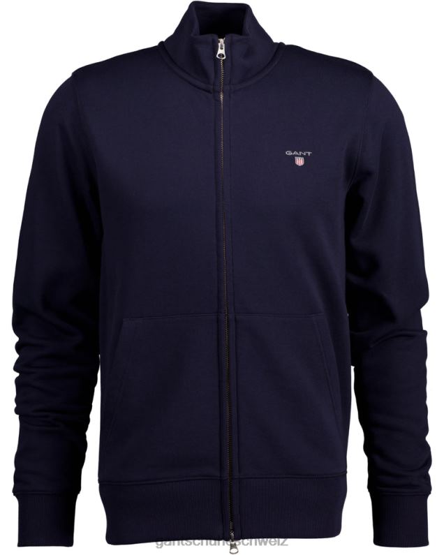 Männer Original-Cardigan mit durchgehendem Reißverschluss 0LP6X278 GANT Abendblau