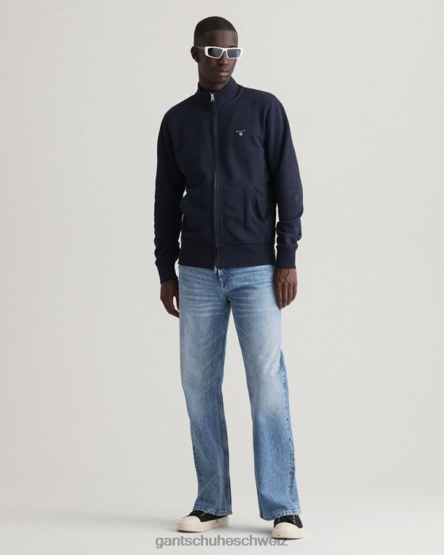 Männer Original-Cardigan mit durchgehendem Reißverschluss 0LP6X278 GANT Abendblau