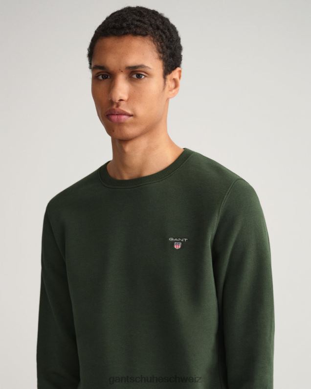 Männer Originelles Sweatshirt mit Rundhalsausschnitt 0LP6X259 GANT Sturmgrün