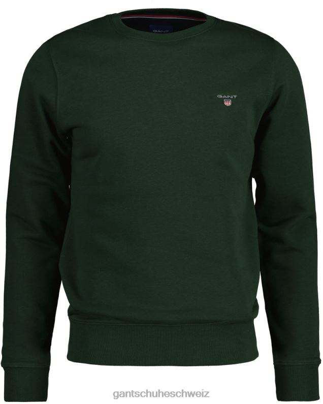 Männer Originelles Sweatshirt mit Rundhalsausschnitt 0LP6X259 GANT Sturmgrün