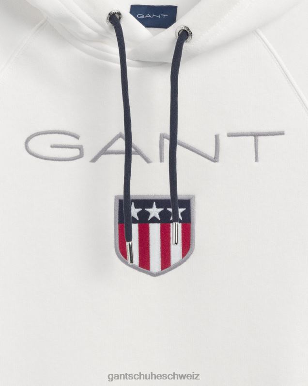 Männer Schild-Hoodie 0LP6X236 GANT Eierschale