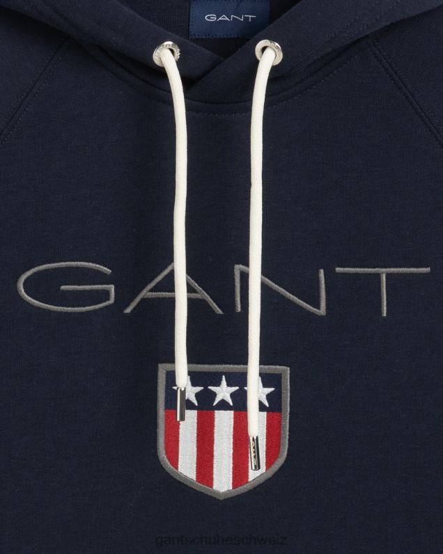 Männer Schild-Hoodie 0LP6X237 GANT Abendblau