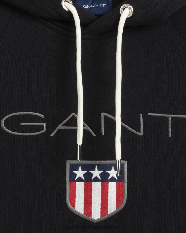 Männer Schild-Hoodie 0LP6X238 GANT Schwarz