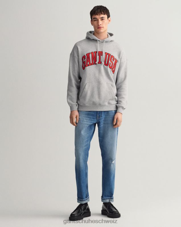 Männer Abgenutzte und zerrissene Jeans 0LP6X405 GANT mittelblauer Jahrgang