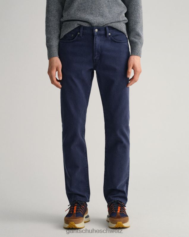 Männer Arley Jeans aus weichem Twill mit normaler Passform 0LP6X409 GANT Marine
