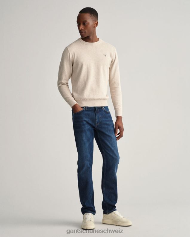 Männer Arley-Jeans mit normaler Passform 0LP6X415 GANT dunkelblau getragen