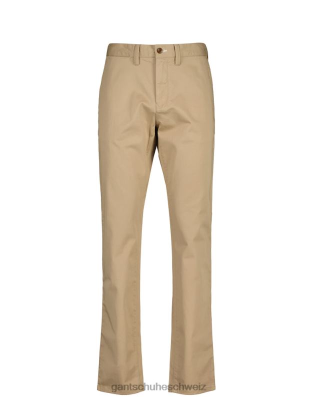 Männer Hallden Slim-Fit-Twill-Chinohose 0LP6X406 GANT dunkles Khaki