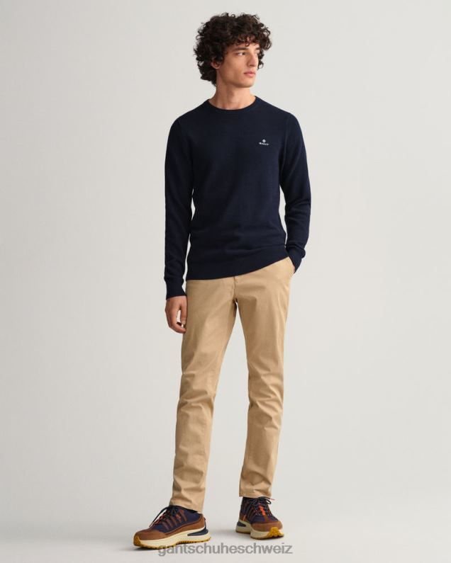 Männer Hallden Slim-Fit-Twill-Chinohose 0LP6X406 GANT dunkles Khaki