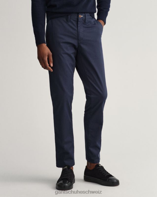 Männer Hallden Slim-Fit-Twill-Chinohose 0LP6X411 GANT Marine