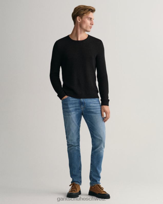 Männer Hayes Slim-Fit-Jeans 0LP6X402 GANT Mittelblau getragen