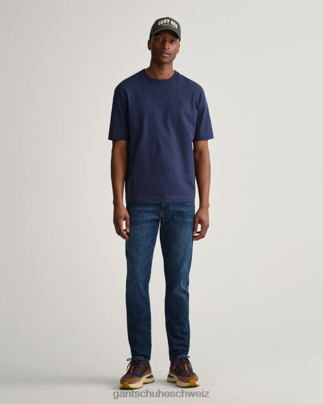Männer Hayes Slim-Fit-Jeans 0LP6X403 GANT dunkelblau getragen