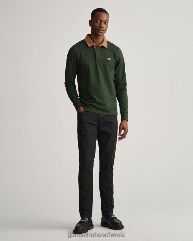 Männer Hayes schmal geschnittene Retro-Shield-Jeans 0LP6X400 GANT Schwarz