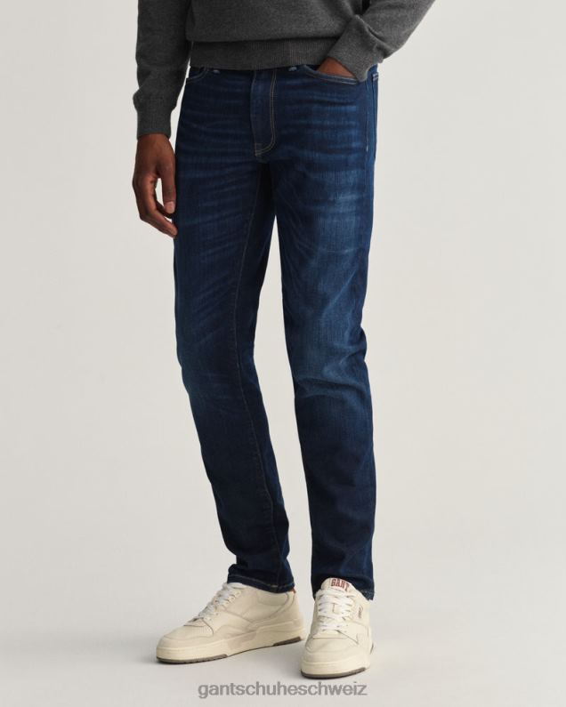 Männer Maxen Active-Recover-Jeans mit extra schmaler Passform 0LP6X422 GANT dunkelblau getragen