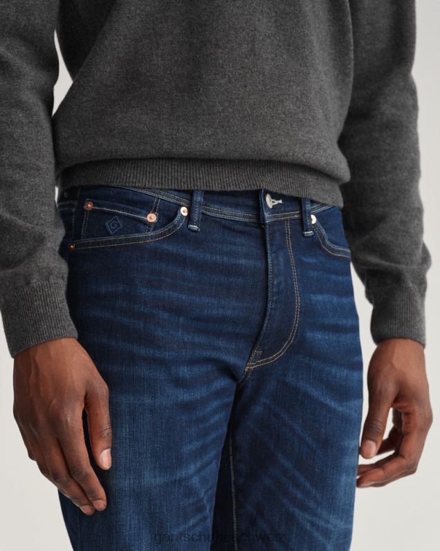 Männer Maxen Active-Recover-Jeans mit extra schmaler Passform 0LP6X422 GANT dunkelblau getragen