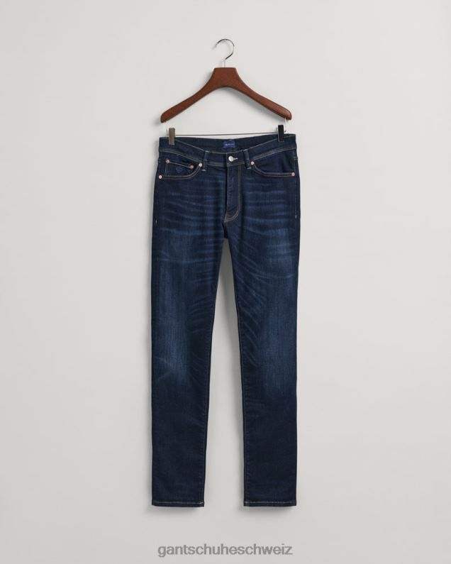 Männer Maxen Active-Recover-Jeans mit extra schmaler Passform 0LP6X422 GANT dunkelblau getragen