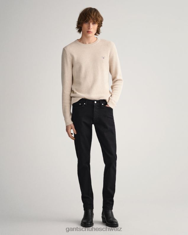 Männer Maxen Extra Slim Fit Active-Recover-Farbjeans 0LP6X407 GANT Schwarz