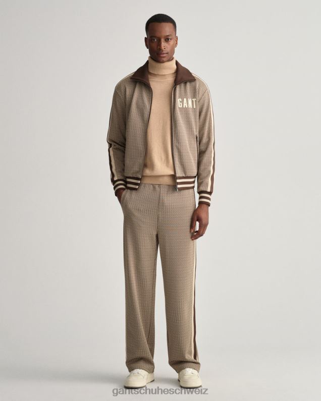 Männer Trainingshose mit Hahnentrittmuster 0LP6X225 GANT Schokoladenbraun