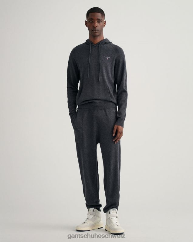 Männer gestrickte Jogginghose 0LP6X245 GANT Anthrazit-Melange