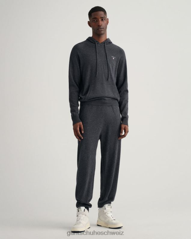 Männer gestrickte Jogginghose 0LP6X245 GANT Anthrazit-Melange
