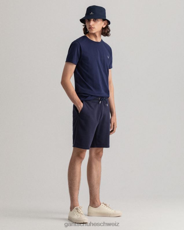 Männer Originale Sweatshorts 0LP6X398 GANT Abendblau