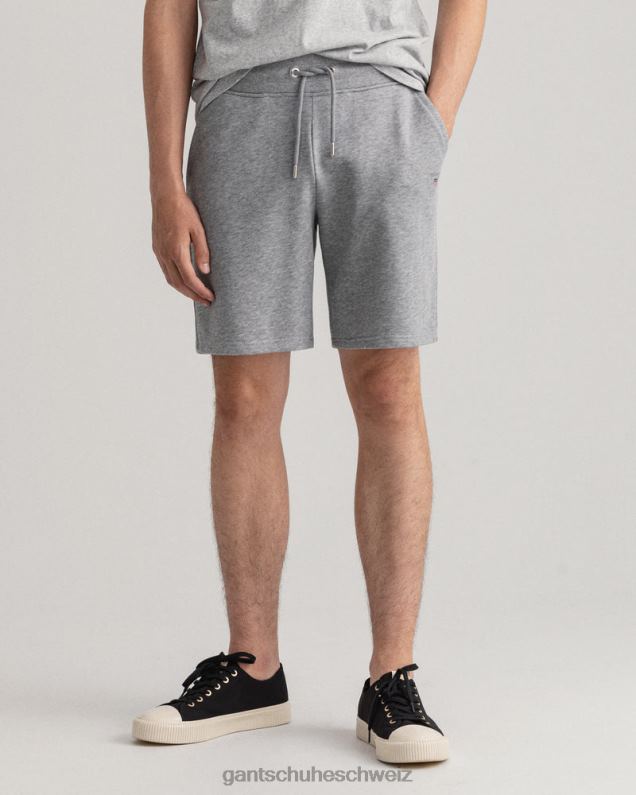 Männer Originale Sweatshorts 0LP6X399 GANT graue Melange