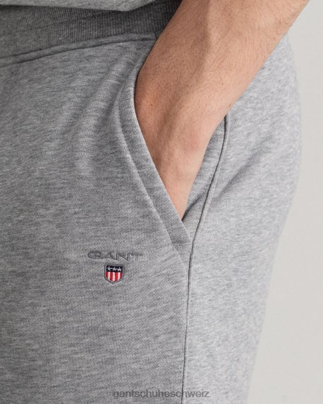 Männer Originale Sweatshorts 0LP6X399 GANT graue Melange