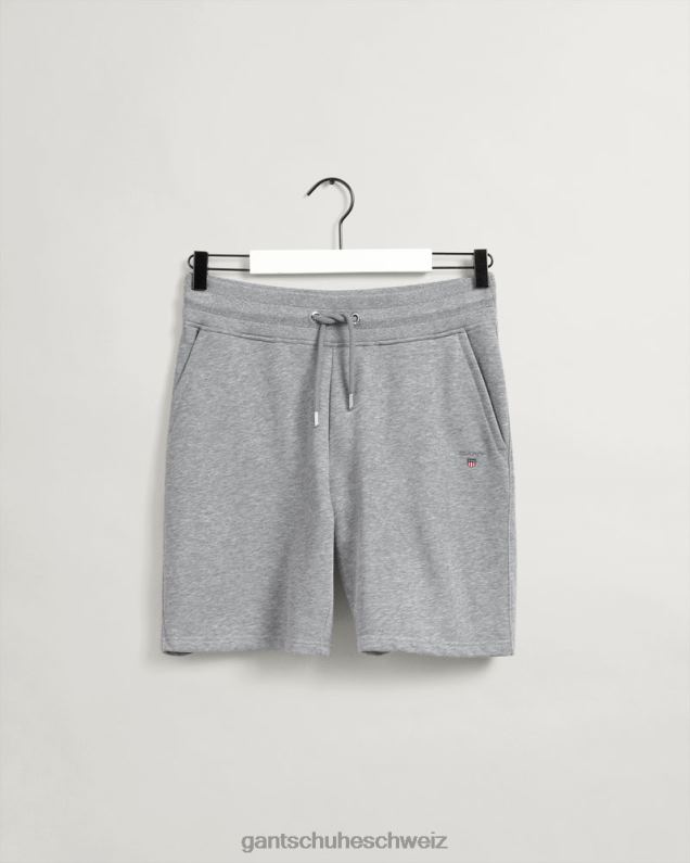 Männer Originale Sweatshorts 0LP6X399 GANT graue Melange