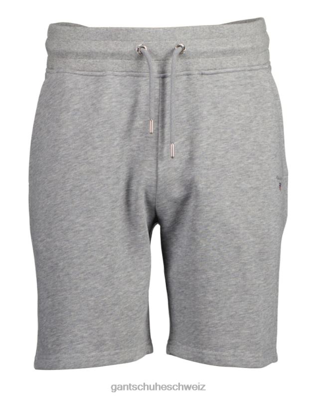Männer Originale Sweatshorts 0LP6X399 GANT graue Melange