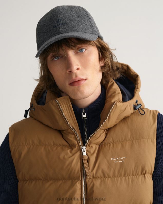 Männer Aktive Wolkenweste 0LP6X395 GANT geröstete Walnuss