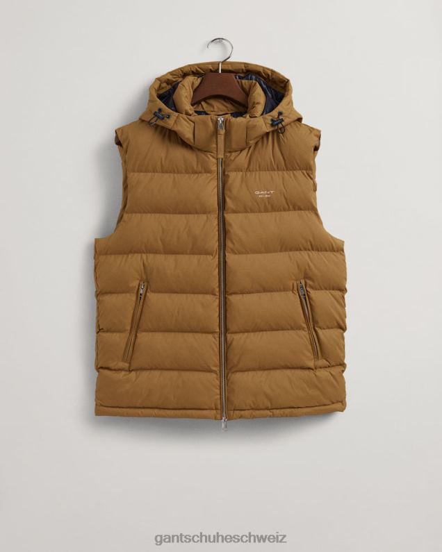 Männer Aktive Wolkenweste 0LP6X395 GANT geröstete Walnuss
