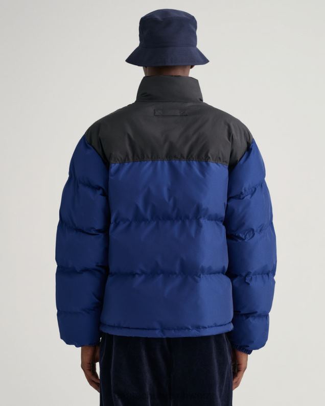 Männer Blockierte wattierte Jacke 0LP6X367 GANT tiefes Blau