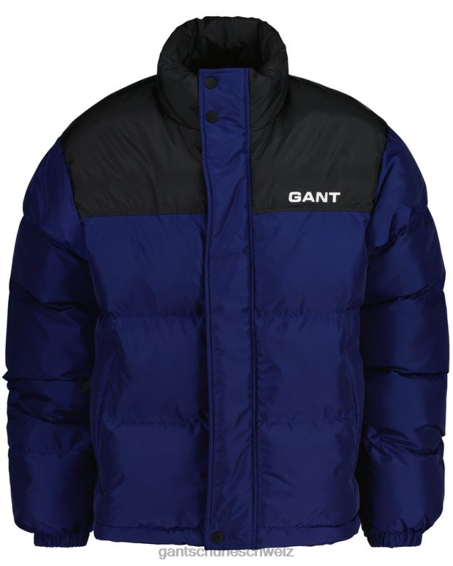 Männer Blockierte wattierte Jacke 0LP6X367 GANT tiefes Blau