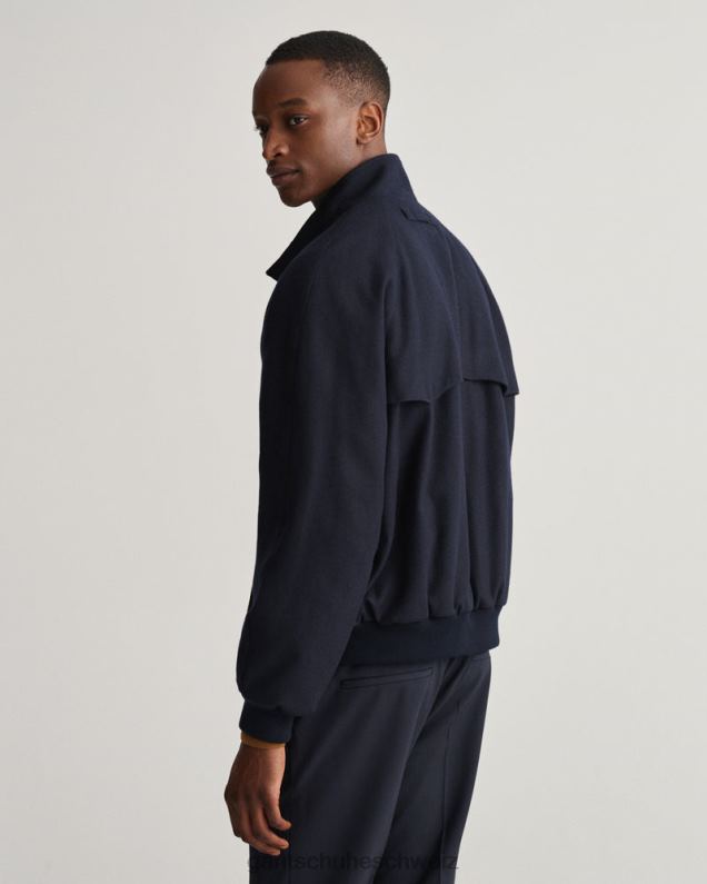 Männer Harringtonjacke aus Wolle 0LP6X377 GANT Abendblau