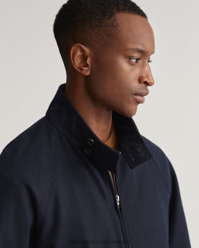 Männer Harringtonjacke aus Wolle 0LP6X377 GANT Abendblau