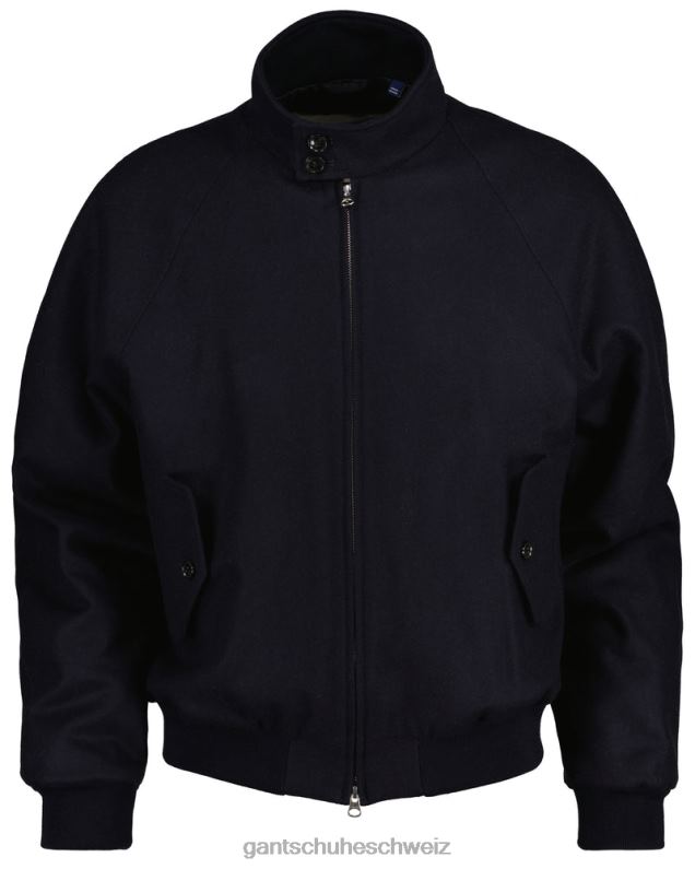 Männer Harringtonjacke aus Wolle 0LP6X377 GANT Abendblau