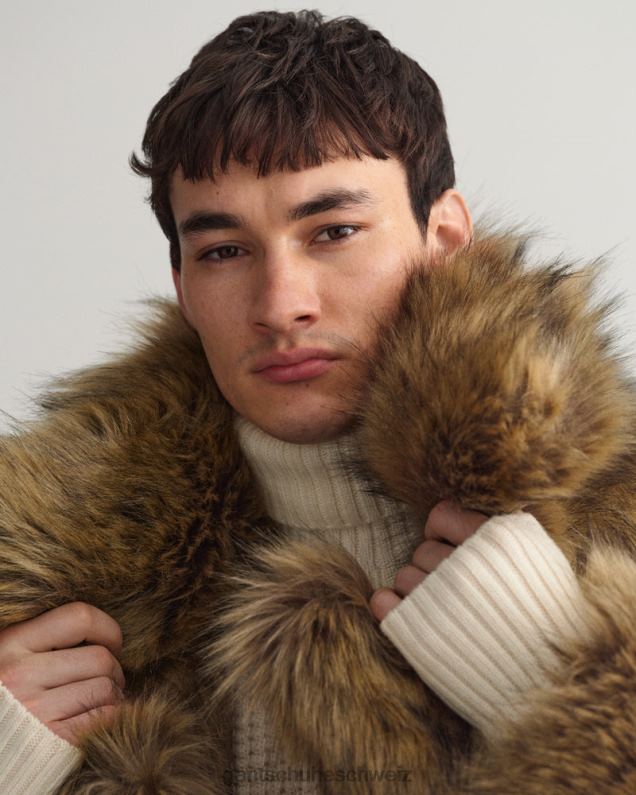 Männer Kunstpelzmantel 0LP6X396 GANT hellbraun