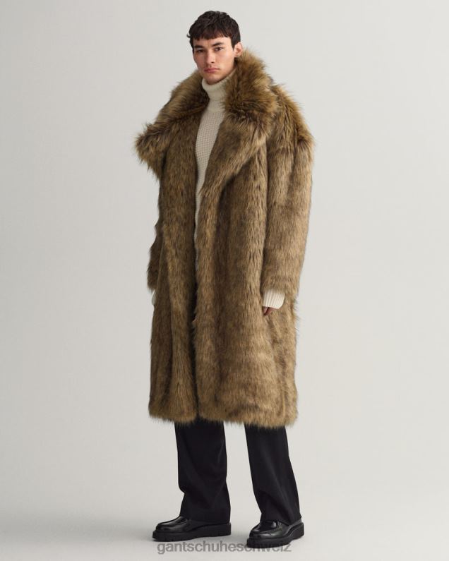 Männer Kunstpelzmantel 0LP6X396 GANT hellbraun