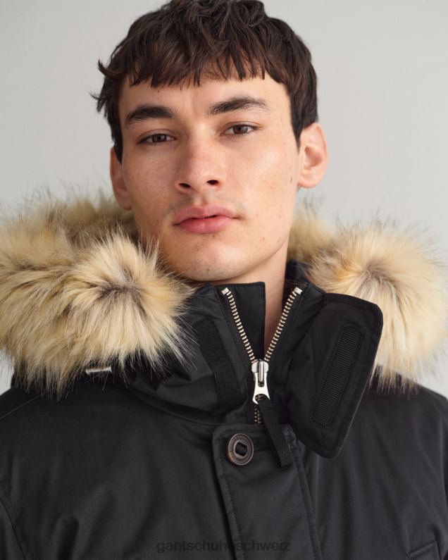 Männer Winterparka 0LP6X368 GANT Schwarz