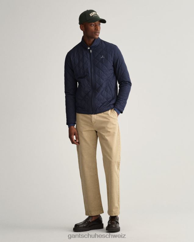 Männer gesteppte Windjacke 0LP6X372 GANT Abendblau