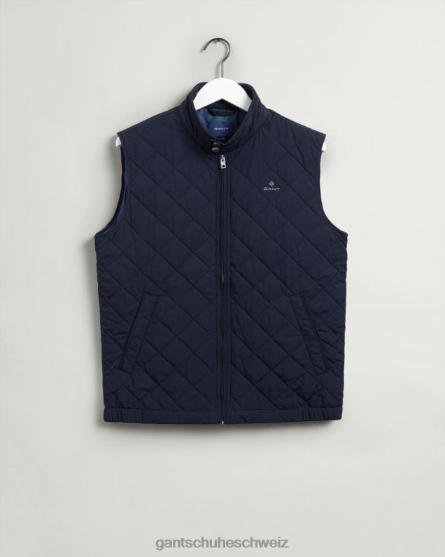 Männer gesteppte Windjackenweste 0LP6X392 GANT Abendblau