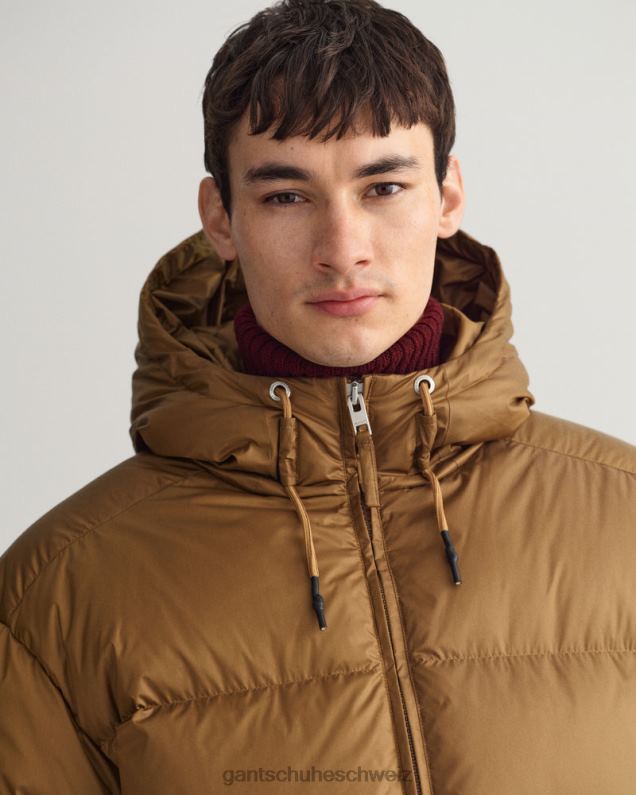 Männer glänzende Pufferjacke 0LP6X375 GANT Toffeebeige