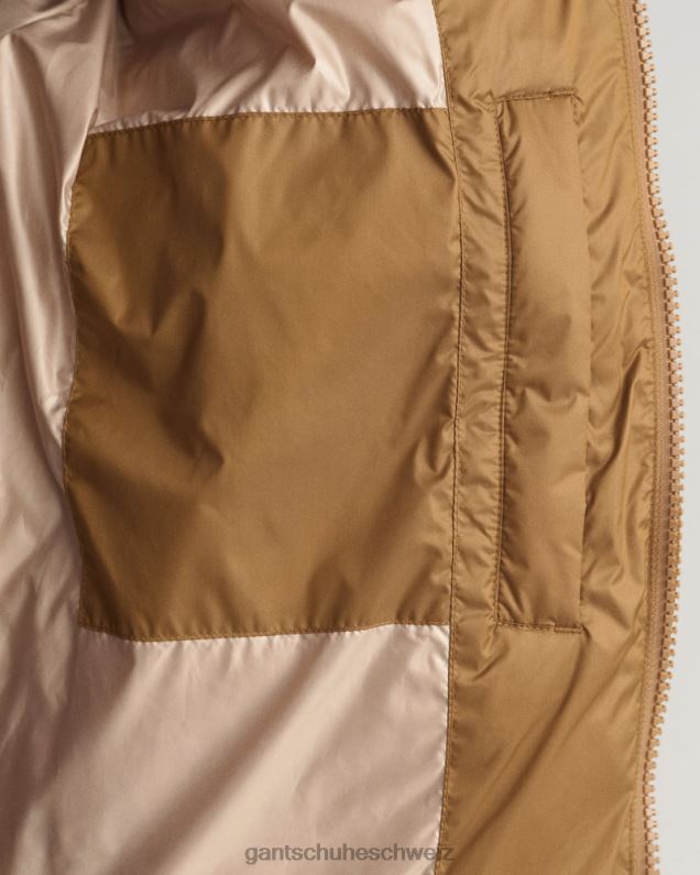 Männer glänzende Pufferjacke 0LP6X375 GANT Toffeebeige