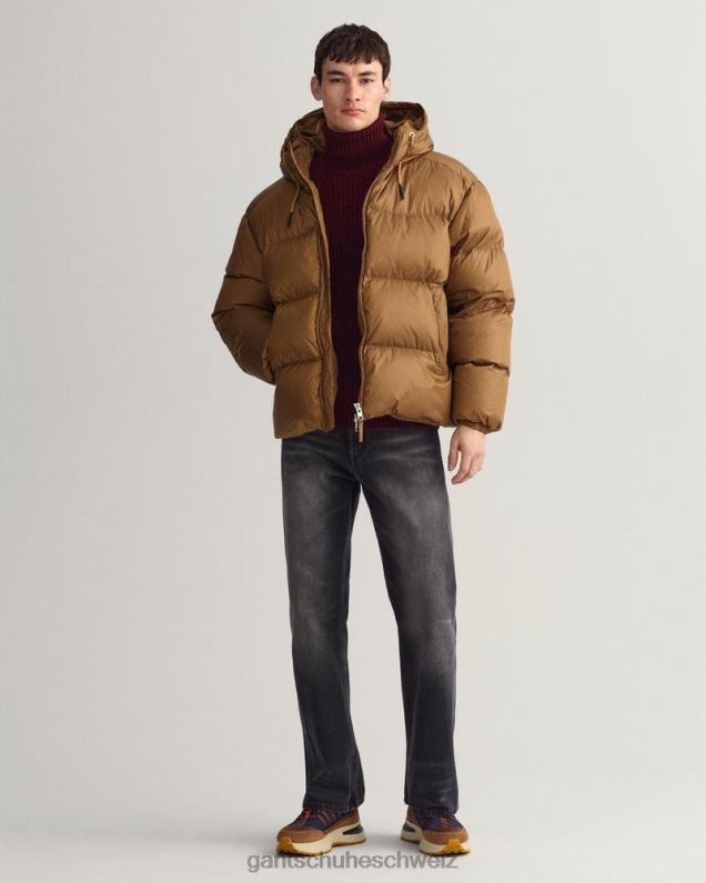Männer glänzende Pufferjacke 0LP6X375 GANT Toffeebeige