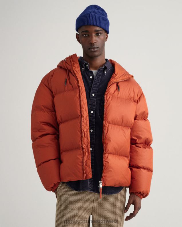 Männer glänzende Pufferjacke 0LP6X380 GANT dunkles Ocker