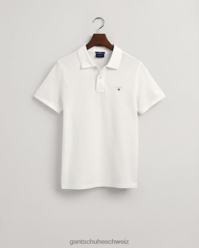 Männer Originales Piqué-Poloshirt 0LP6X106 GANT Weiß