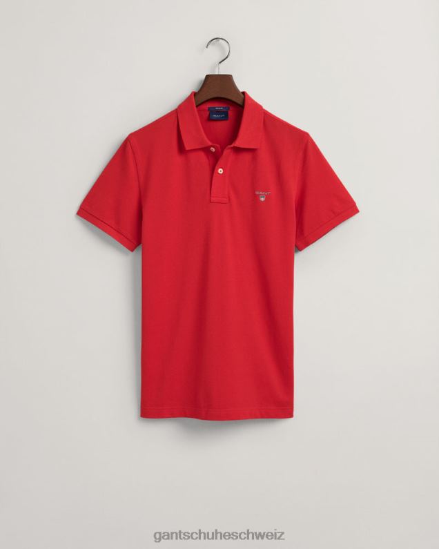 Männer Originales Piqué-Poloshirt 0LP6X110 GANT Hellrot