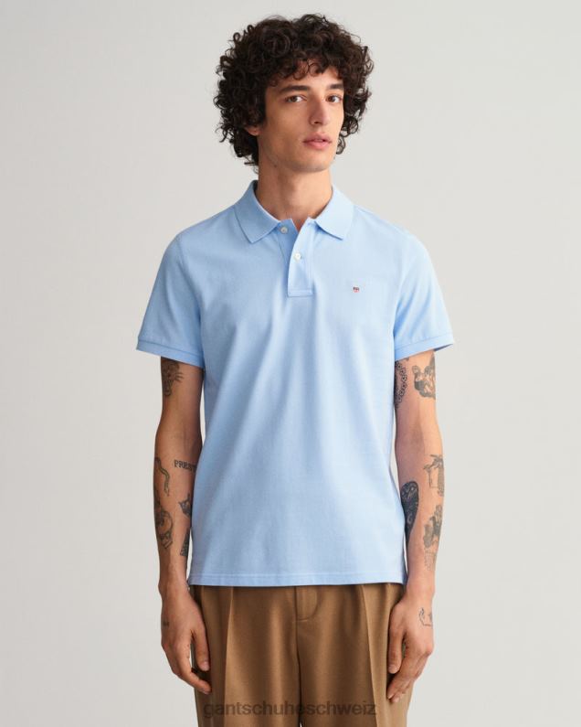 Männer Originales Piqué-Poloshirt 0LP6X117 GANT Capriblau
