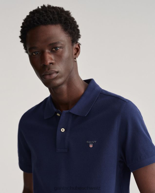 Männer Originales Piqué-Poloshirt 0LP6X118 GANT Abendblau