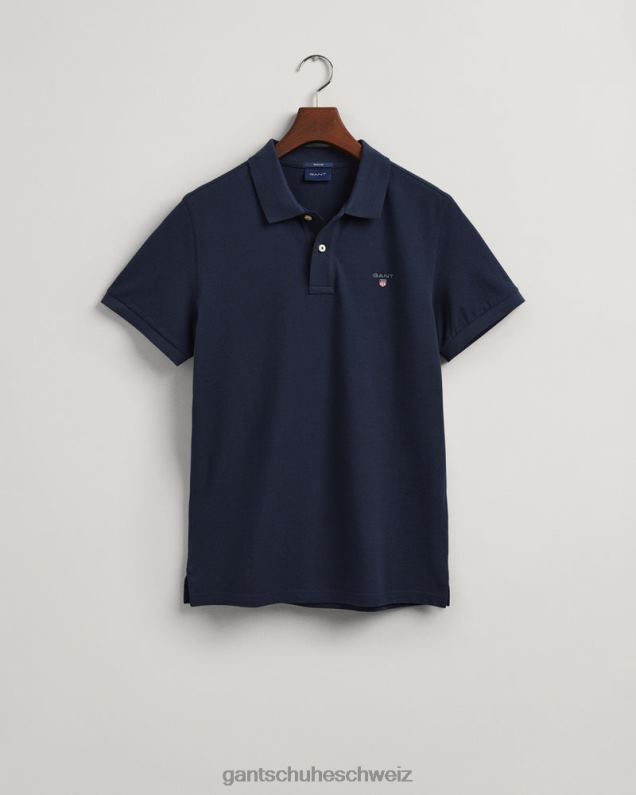 Männer Originales Piqué-Poloshirt 0LP6X118 GANT Abendblau